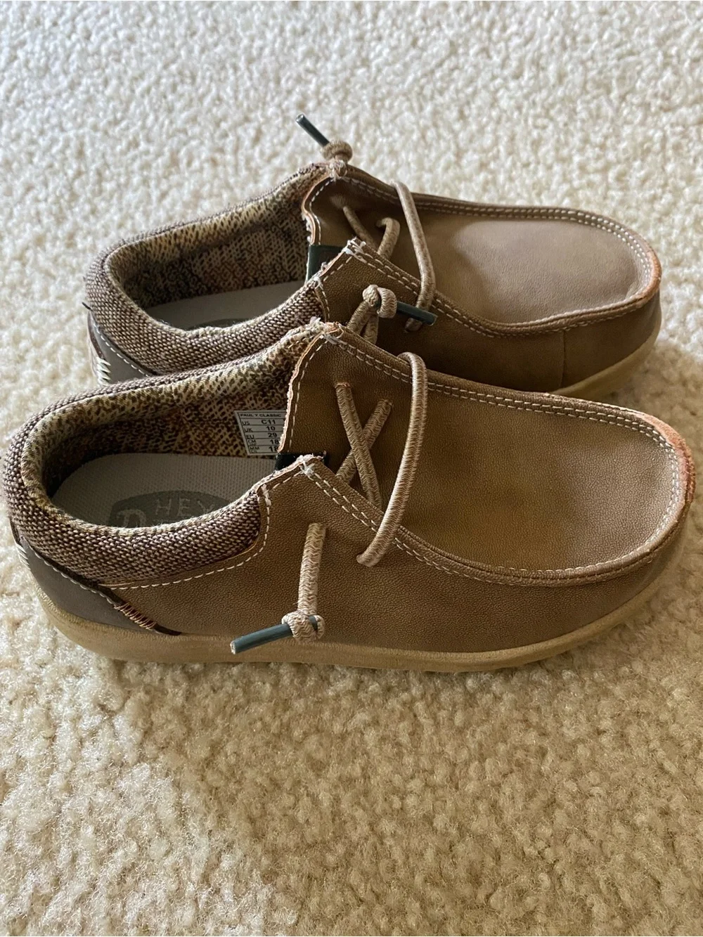 Hey DudeToddlersTan Canvas Boat Shoes